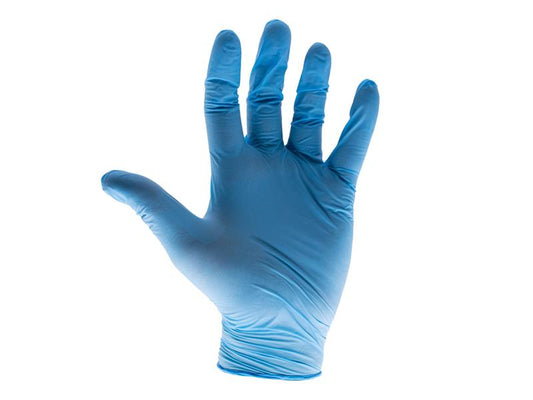 Scan Blue Nitrile Disposable Gloves Large Box of 100 SCAGLODNL