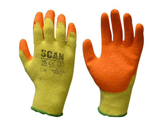 Scan Knitshell Latex Palm Gloves - L (Size 9) SCAGLOKS