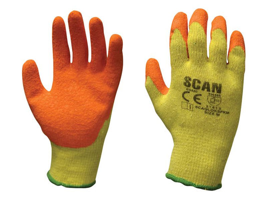 Scan Knitshell Latex Palm Gloves - L (Size 9) (Pack 12) SCAGLOKSPK12