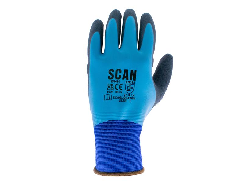 Scan Waterproof Latex Gloves - XXL (Size 11) SCAGLOLAWPXX