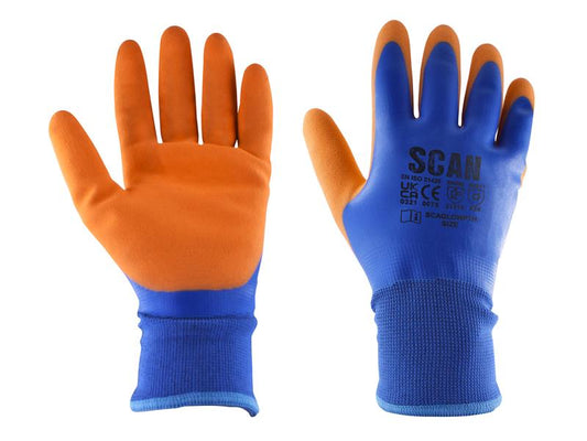 Scan Thermal Waterproof Latex Coated Gloves - XXL (Size 11) SCAGLOWPTHXX