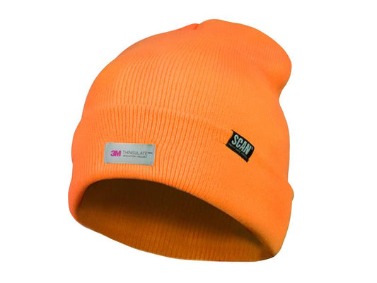 Scan Hi-Vis Beanie Hat Orange One Size Fits All SCAHVBEANO