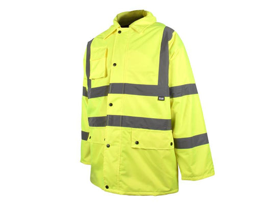 Scan Hi-Vis Motorway Jacket Yellow Large 44in SCAHVMJL