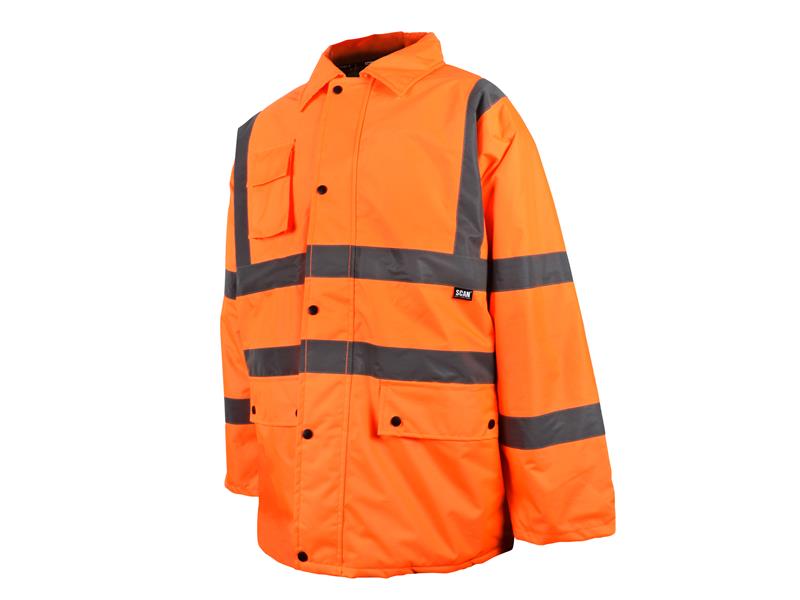 Scan Hi-Vis Motorway Jacket Orange  Large  44in SCAHVMJLO