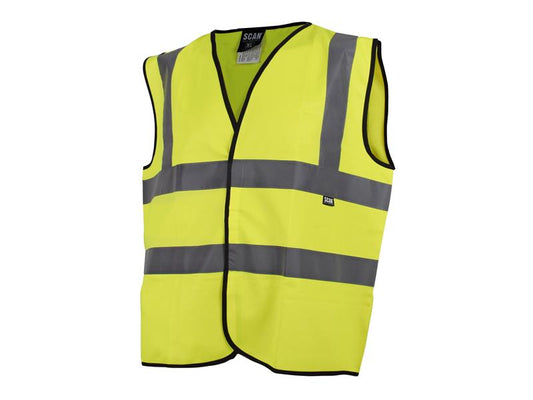 Scan Hi-Vis Waistcoat Yellow XL 48 SCAHVWXL