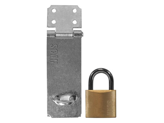 Scan Hasp and Staple 117mm 40mm Padlock With 3 keys SCAPHSGP117