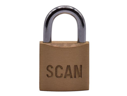 Scan Brass Padlock 25mm With 3 keys SCAPLB25