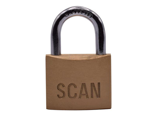 Scan Brass Padlock 40mm With 3 keys Shackle Height 22.8mm SCAPLB40