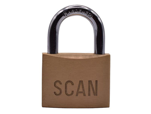 Scan Brass Padlock 50mm Anti Cut And Saw Resistant 3 keys SCAPLB50