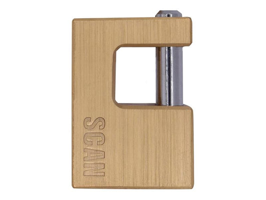 Scan Brass Shutter Padlock 60mm For ShuttersG ates And Bollards SCAPLB60SHUT