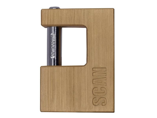 Scan Brass Padlock Shutter 80mm For Shutters Gates Bollards SCAPLB80SHUT