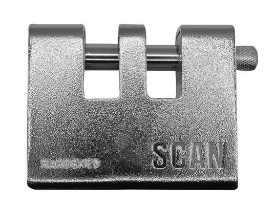 Scan Motorbike Armoured Twin Slot Shutter Padlock 90mm Width 75mm SCAPLCHAIN