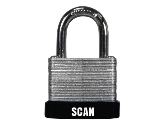Scan Laminated Steel Padlock 30mm Individually Galvanised Plates SCAPLLAM30