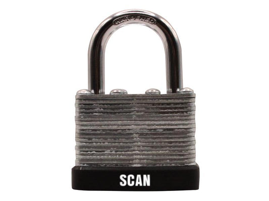 Scan Laminated Steel Padlock 40mm Galvanised Plates SCAPLLAM40