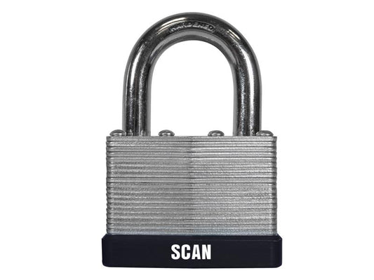Scan Laminated Steel Padlock 50mm Individually Galvanised Plates SCAPLLAM50