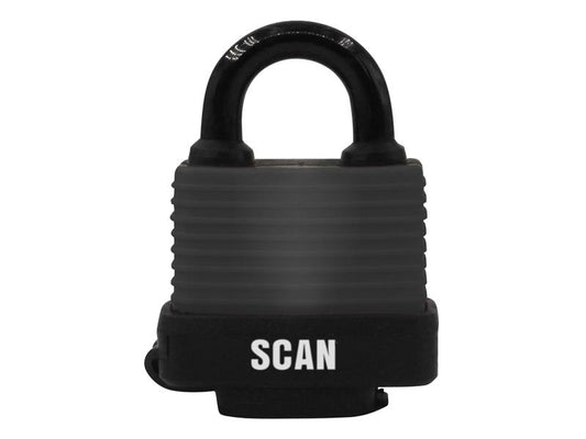 Scan Weatherproof Laminated Steel Padlock 50mm With 3 keys SCAPLLAMWP50