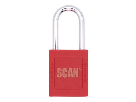 Scan Lockout Padlock 40mm Nylon Body With A Brass Cylinder SCAPLLORED