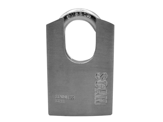 Scan Stainless Steel Shrouded Padlock 50mm Shackle Height 31mm SCAPLS50