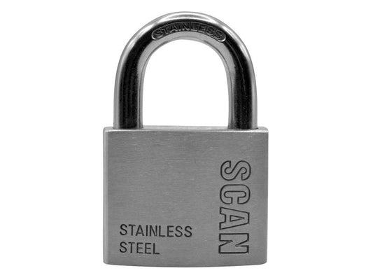 Scan Stainless Steel Padlock 50mm Outdoor Applications SCAPLSS50