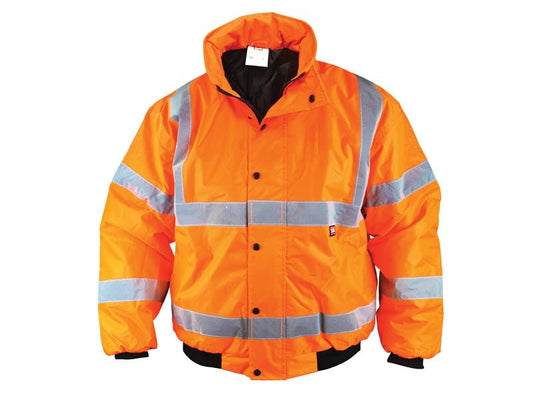 Scan Hi-Vis Orange Bomber Jacket - L (44in) SCAWWHVBJLO