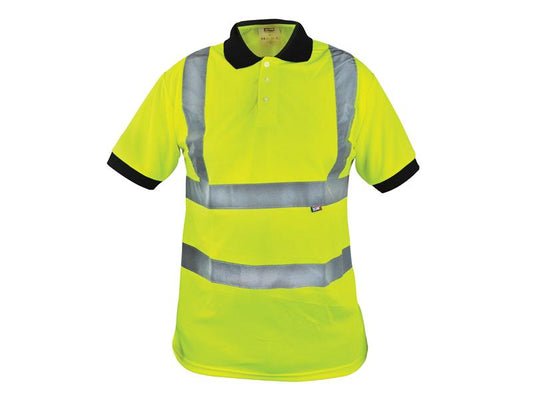 Scan Hi-Vis Yellow Polo Shirt - L (42in) SCAWWHVPSL