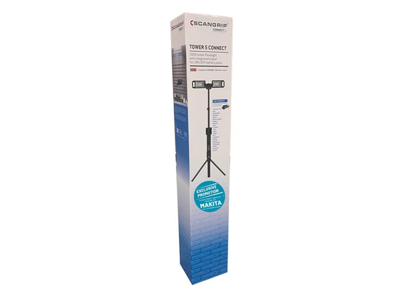 SCANGRIP TOWER 5 CONNECT Floodlight with Makita CONNECT 18V Bare Unit SCG490559