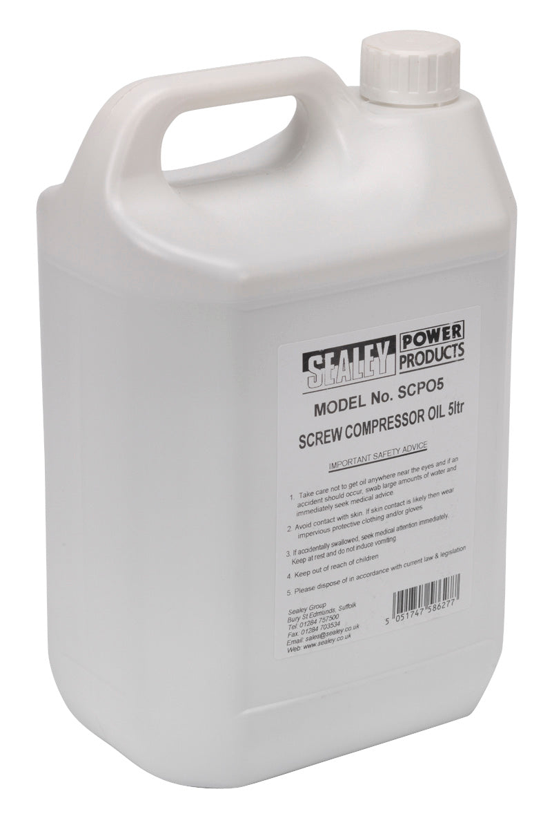 Sealey Screw Compressor Oil 5L SCPO5