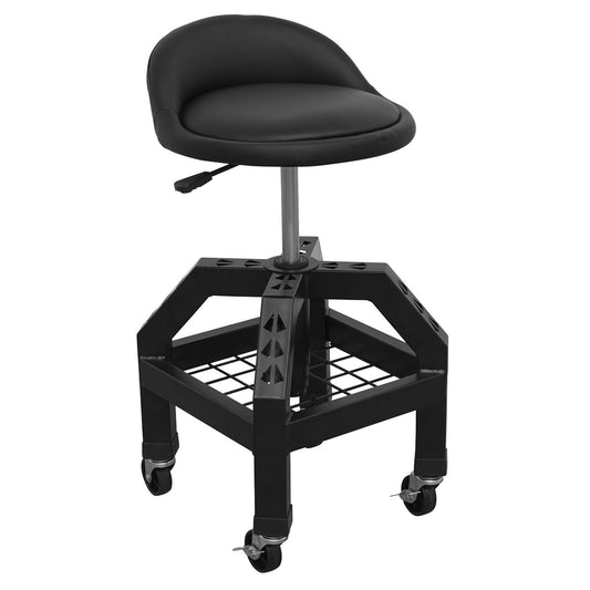 Sealey Creeper Stool Pneumatic with Adjustable Height Swivel Seat & Back Rest SCR03B