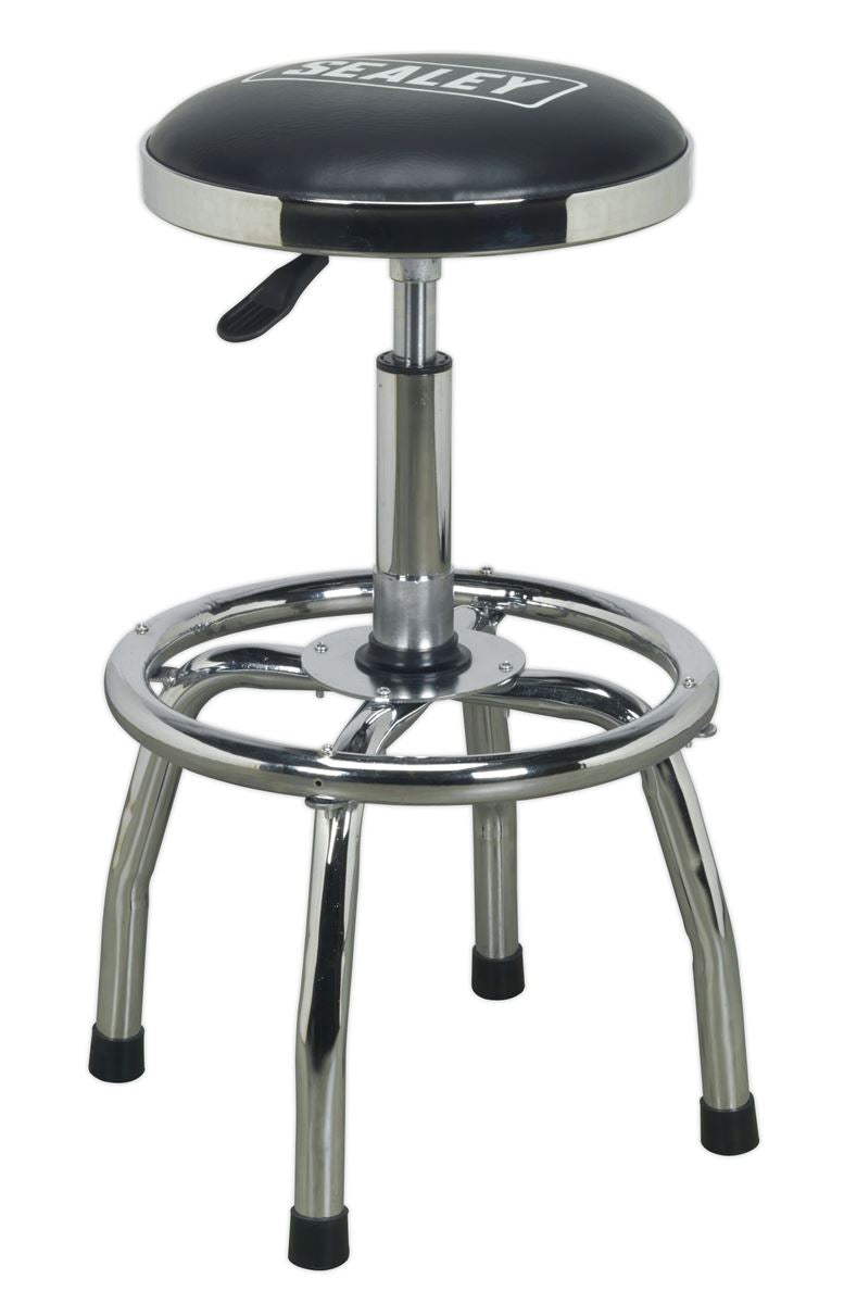 Sealey Workshop Stool Heavy-Duty Pneumatic with Adjustable Height Swivel Seat SCR17