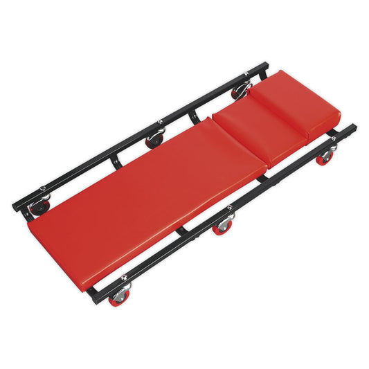 Sealey Creeper 40" with Steel Frame, 6 Wheels & Adjustable Headrest Deluxe American-Style SCR74