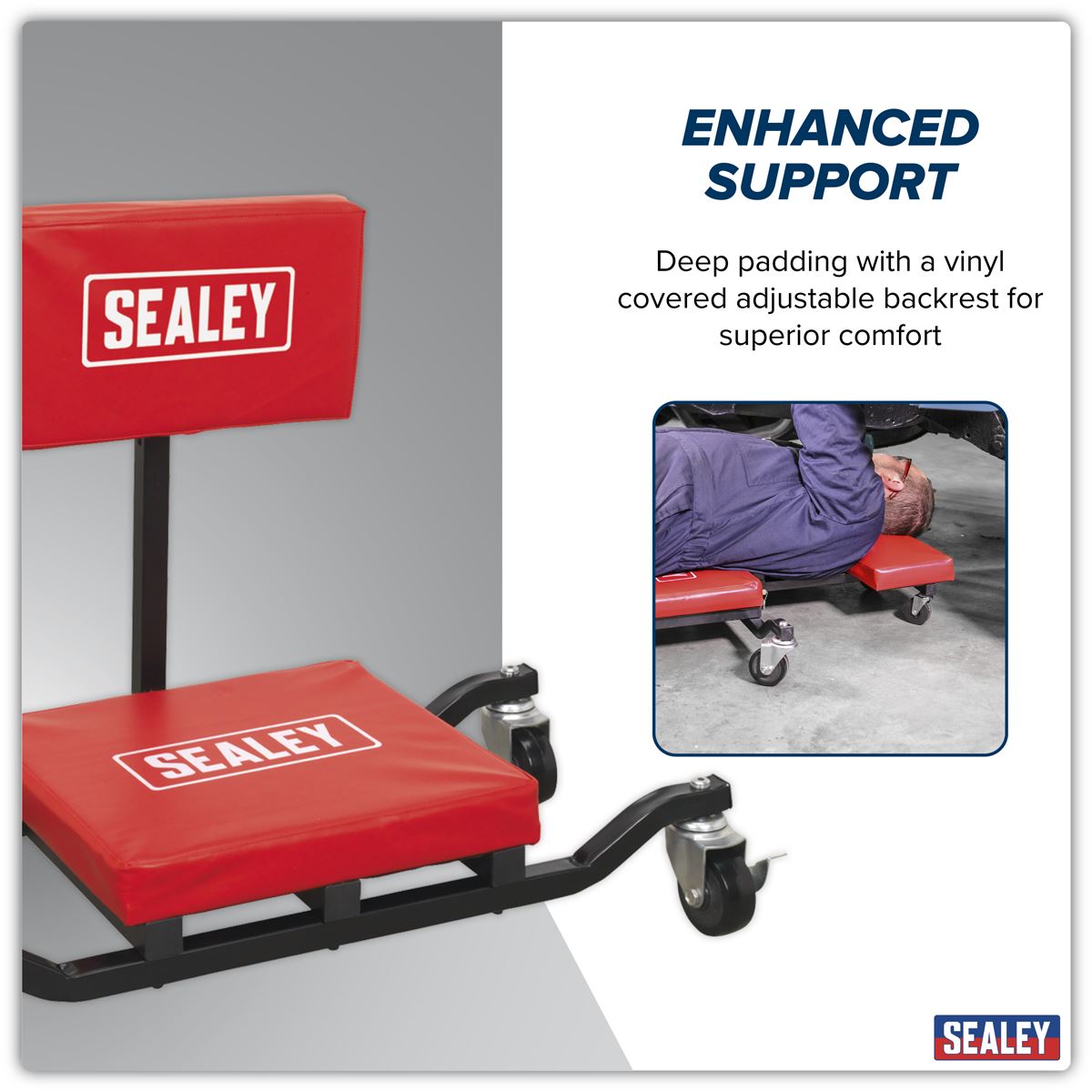Sealey Low Level Creeper, Seat & Kneeler SCR85
