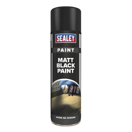 Sealey Black Matt Paint 500ml SCS026S