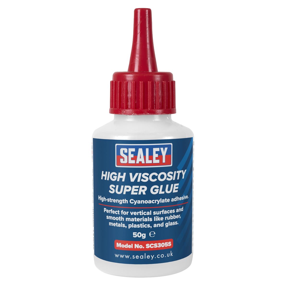 Sealey High Viscosity Super Glue Adhesive Fast-Bond Formula 50g Clear SCS305S
