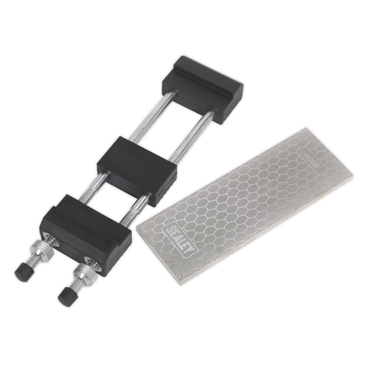 Sealey Combination Diamond Sharpening Whetstone with Adjustable Stone Holder SCSS1