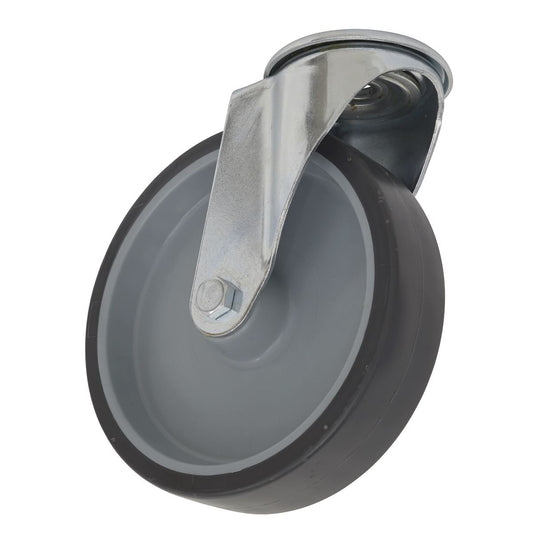 Sealey Medium-Duty Thermoplastic Bolt Hole Swivel Castor Wheel �100mm - Trade SCW2100SBEM