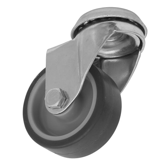 Sealey Medium-Duty Thermoplastic Bolt Hole Swivel Castor Wheel �50mm - Trade SCW250SBEM