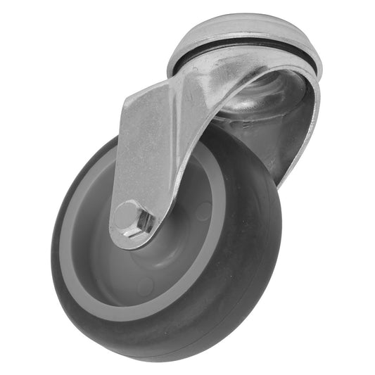 Sealey Medium-Duty Thermoplastic Bolt Hole Swivel Castor Wheel �75mm - Trade SCW275SBEM