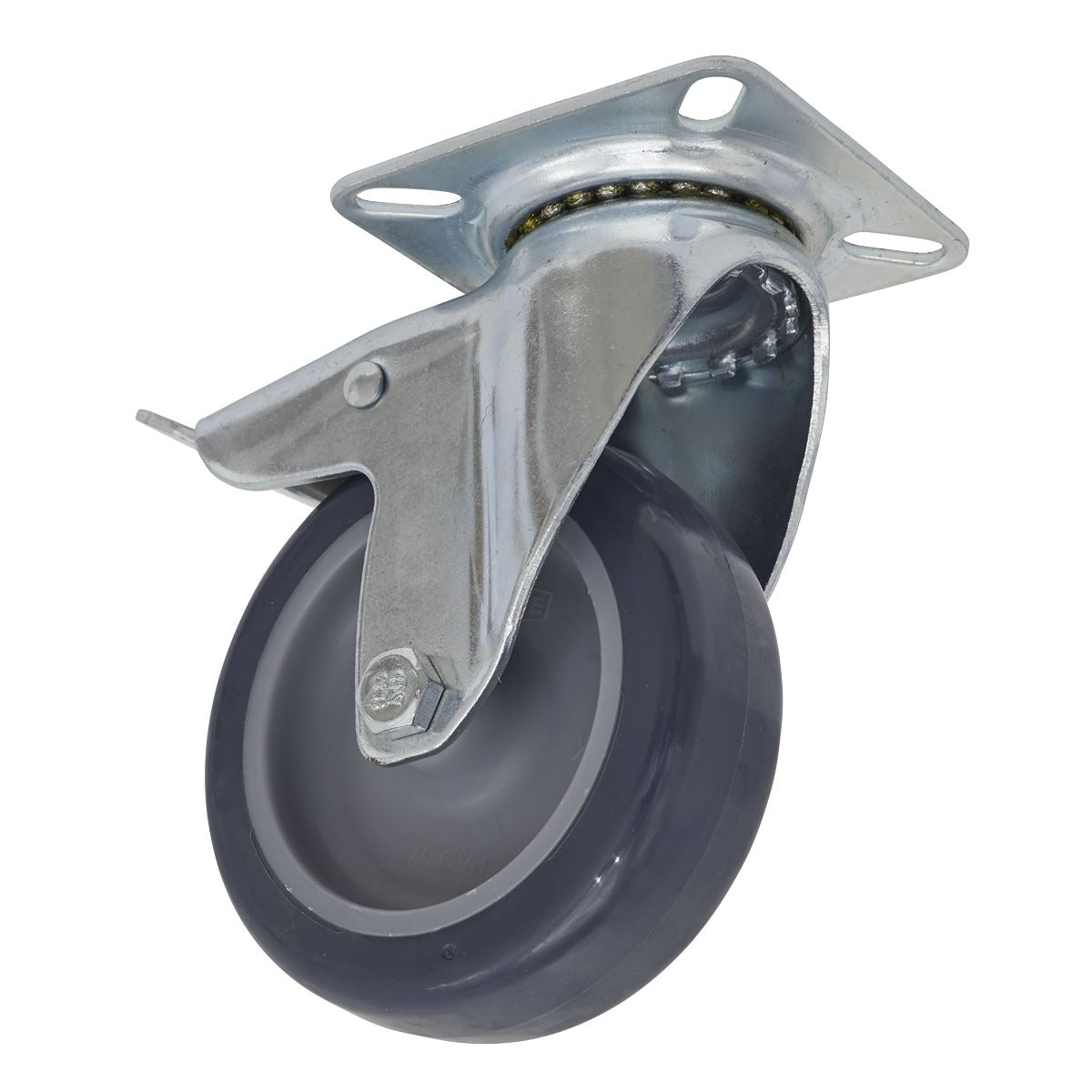 Sealey Castor Wheel Swivel Plate with Total Lock �75mm SCW275SPL