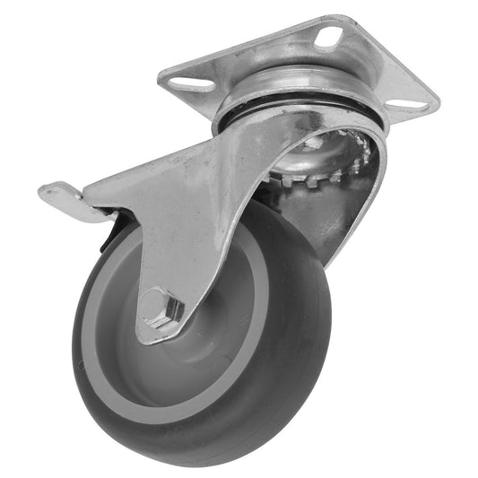 Sealey Medium-Duty Thermoplastic Swivel Castor Wheel with Total Lock �75mm - Trade SCW275SPLEM