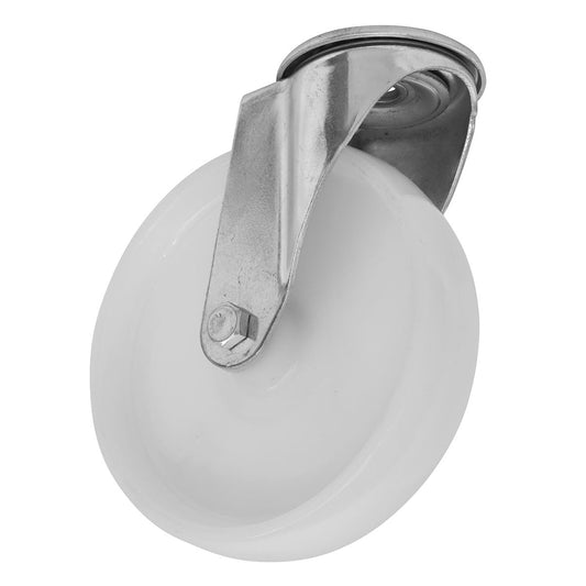 Sealey Heavy-Duty Nylon Bolt Hole Castor Wheel �100mm - Trade SCW4100SBEM