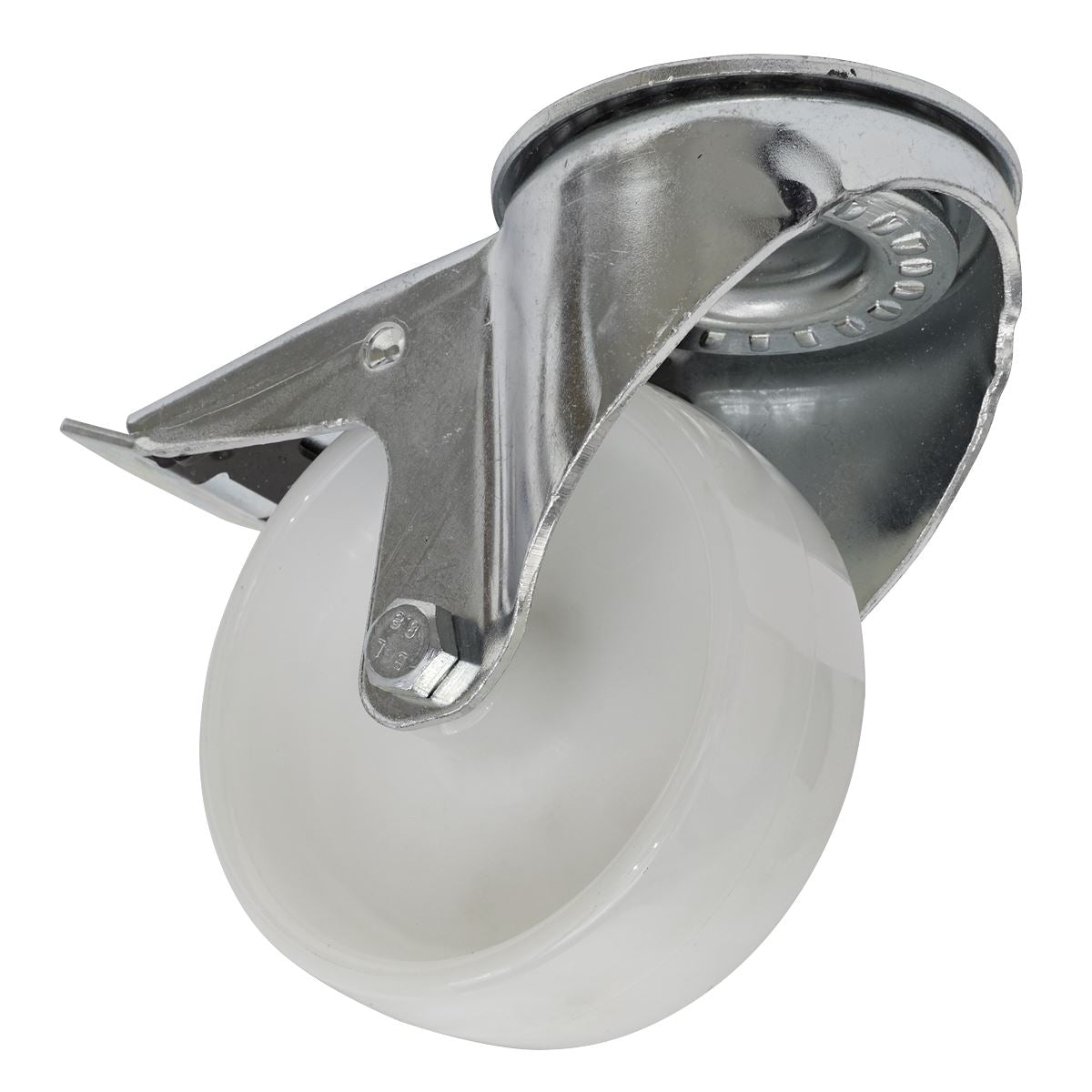 Sealey Castor Wheel Bolt Hole Swivel with Total Lock �100mm SCW4100SBL