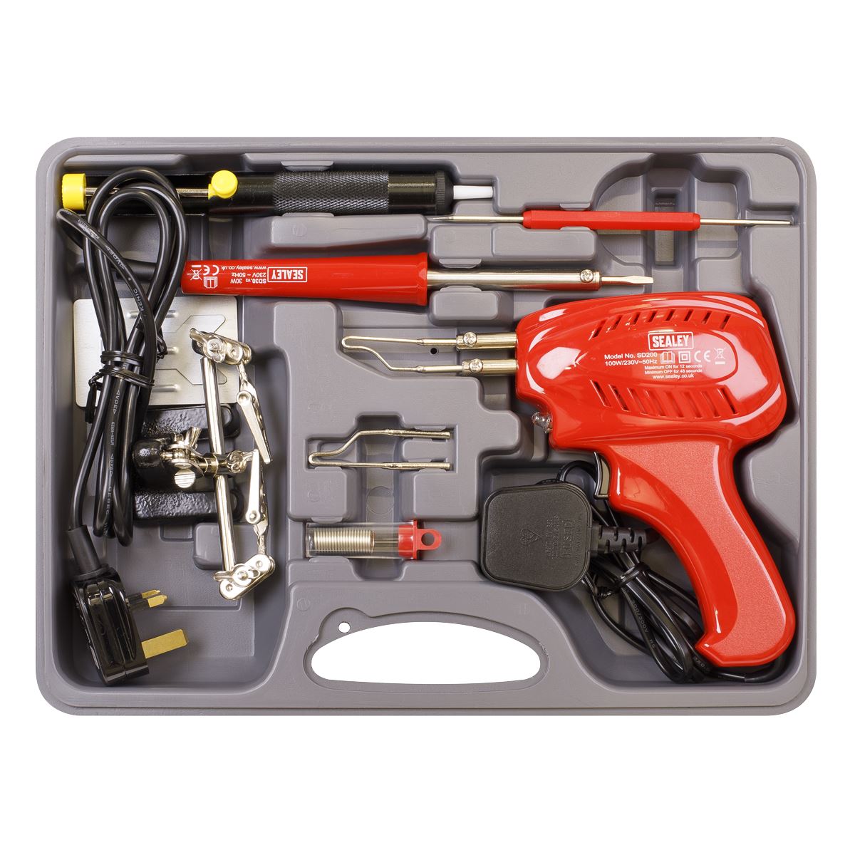 Sealey Soldering Gun/Iron Kit 8pc 230V SD300K