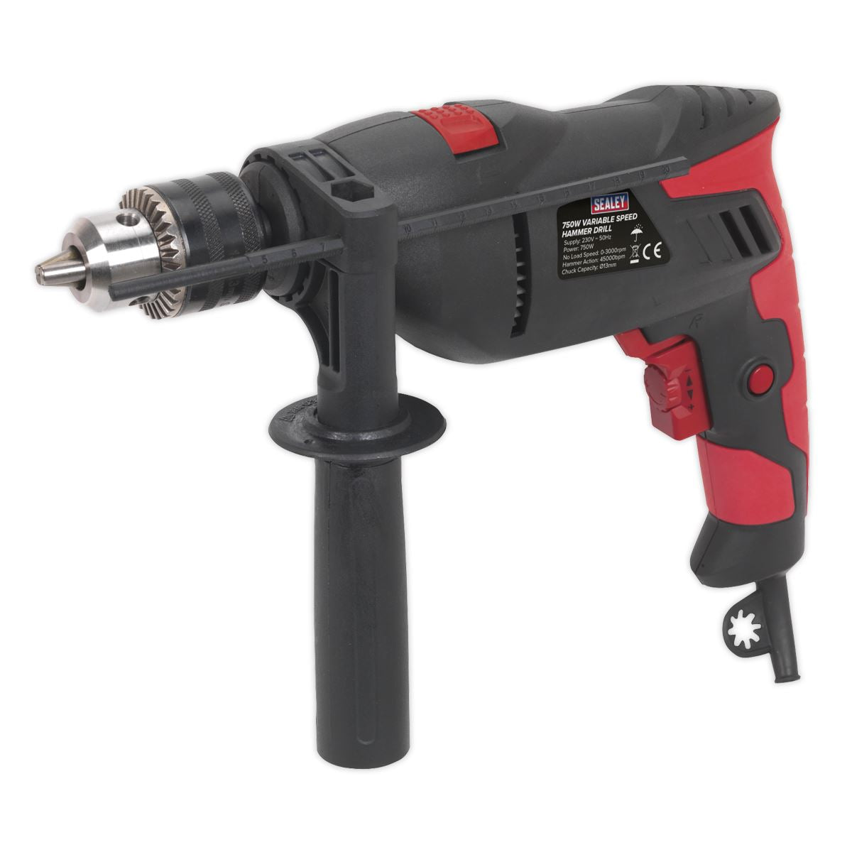 Sealey Hammer Drill �13mm Variable Speed with Reverse 750W/230V SD750