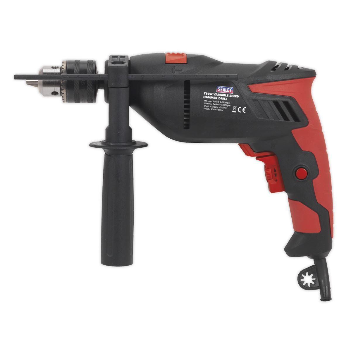 Sealey Hammer Drill �13mm Variable Speed with Reverse 750W/230V SD750
