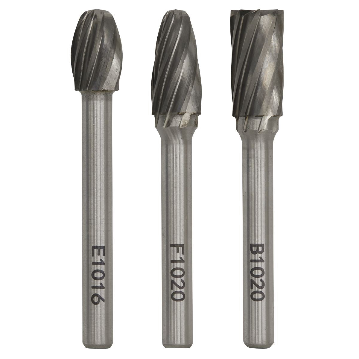 Sealey Tungsten Carbide Rotary Burr Set 3pc Ripper/Coarse SDBCK3