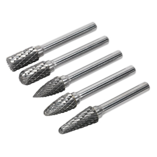 Sealey Tungsten Carbide Rotary Burr Set 5pc SDBK5