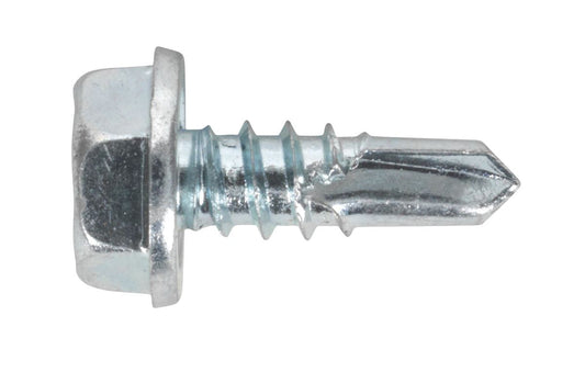 Sealey Self-Drilling Screw 4.8 x 13mm Hex Head Zinc Pack of 100 SDHX4813