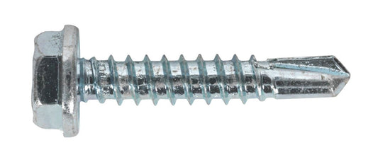 Sealey Self-Drilling Screw 4.8 x 25mm Hex Head Zinc Pack of 100 SDHX4825