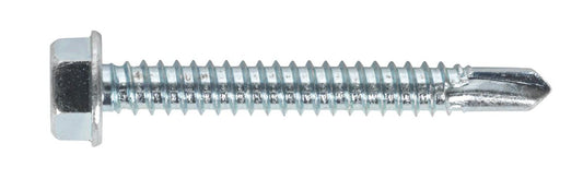 Sealey Self-Drilling Screw 6.3 x 50mm Hex Head Zinc Pack of 100 SDHX6350