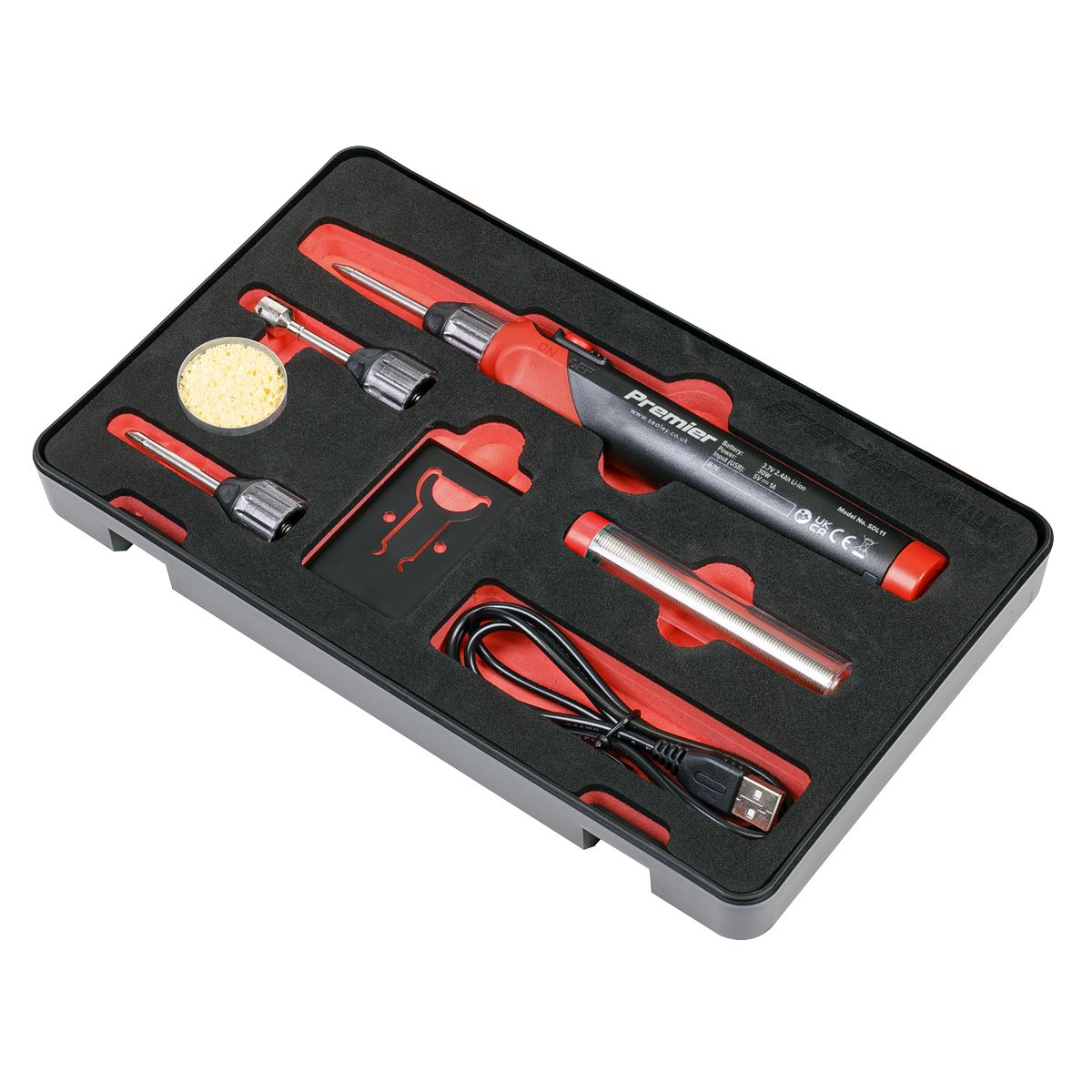 Sealey Rechargeable Soldering Iron Kit 30W SDL11